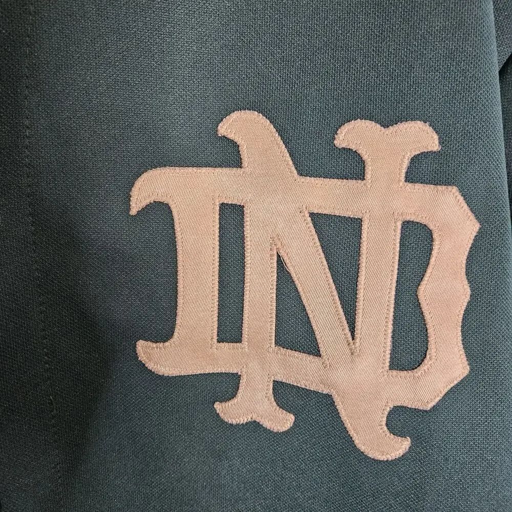 Vtg Majestic Notre Dame Basketball Warm Up Shirt Jersey Sht Sleeve USA, Mens XL